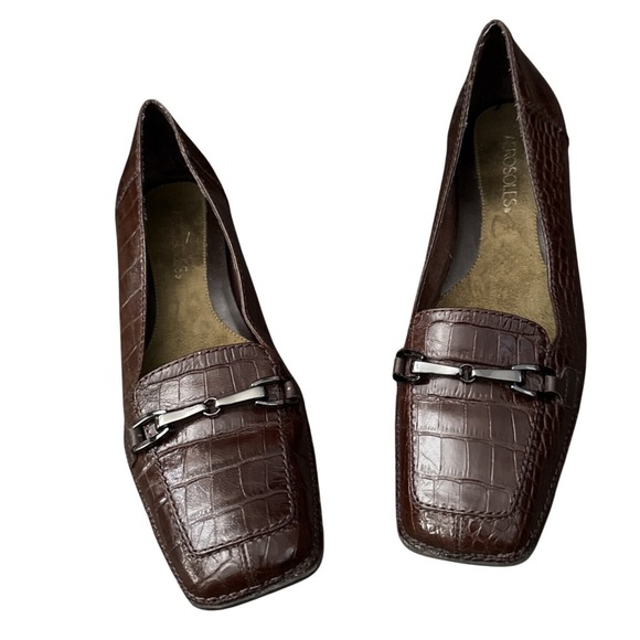 Aerosoles Women‎ Brown Loafers 8.5M Minimalist Office Siren Career Academia Y2K - Picture 1 of 9